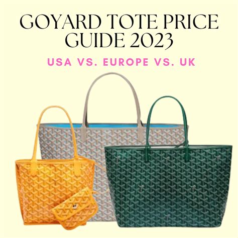 goyard price in italy|Goyard tote price predictions.